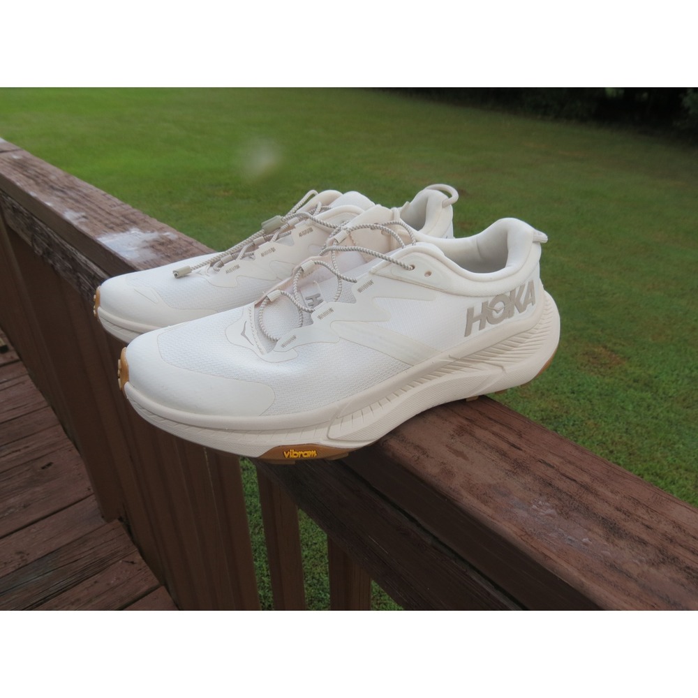 Hoka Transport Sneakers Womens Eggshell White Vibram Sole Cordura Mesh